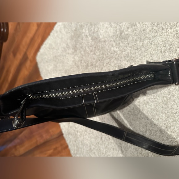 Coach - Black Leather Crossbody Bag - Picture 12 of 15